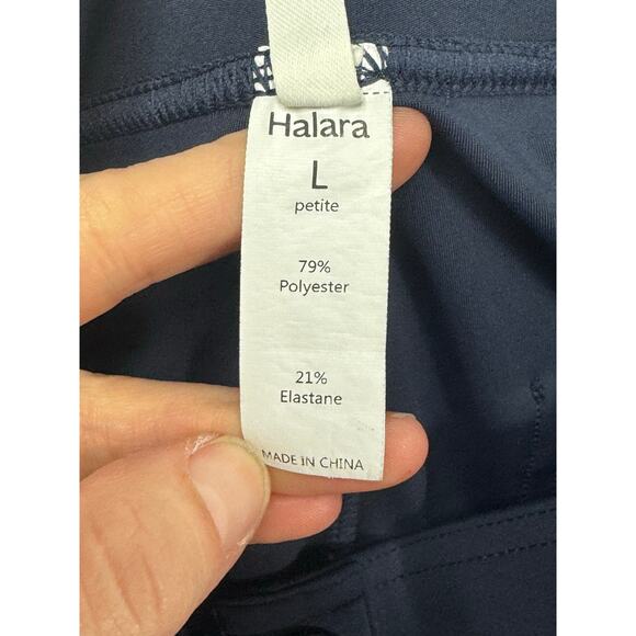 Halara Women's High Waisted Tummy Control Wide Leg Blue Pants - Size L (31x25.5) - Picture 3 of 3